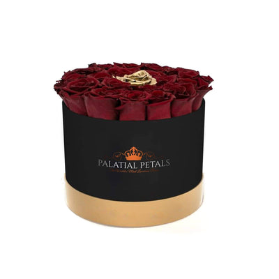 Red Wine & 24K Gold Roses That Last A Year - Classic Rose Box