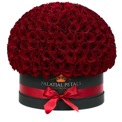 Red Roses That Last A Year (Dome) - Deluxe Rose Box