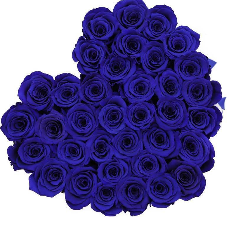 Royal Blue Roses Heart Royal Blue Roses That Last A Year - Love Heart Rose Box – Palatial Petals