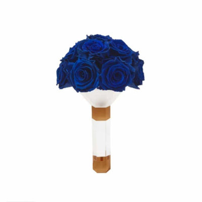 Royal Blue Rose Luxury Eternity Bridesmaid Bouquet