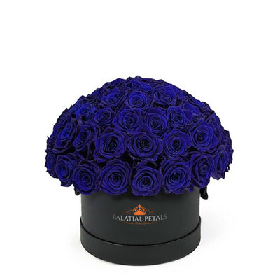 Royal Blue Roses That Last A Year - Classic "Crown"