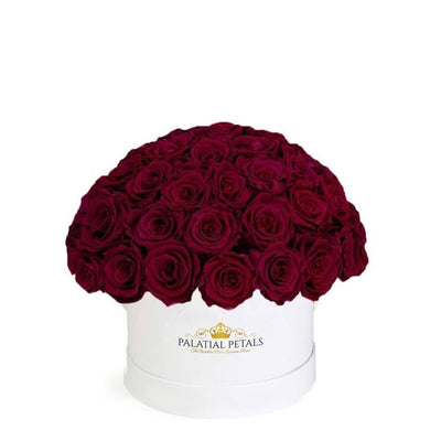 Red Wine Roses That Last A Year - Classic "Crown"