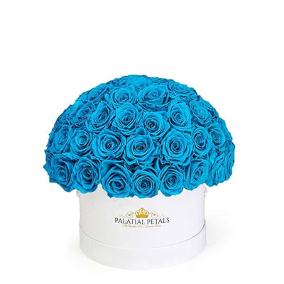 Turquoise Roses That Last A Year - Classic "Crown"
