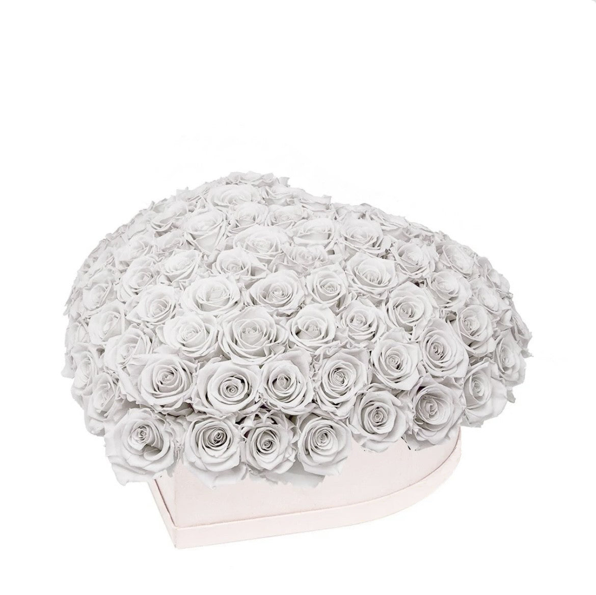 Grey Roses - Love Heart 