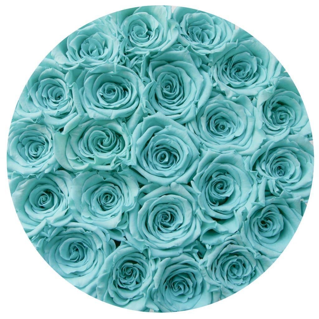 Tiffany Blue Preserved Roses That Last A Year - Medium Black Rose