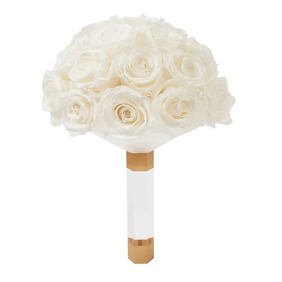 Princess White Luxury Eternity Rose Bridal Bouquet